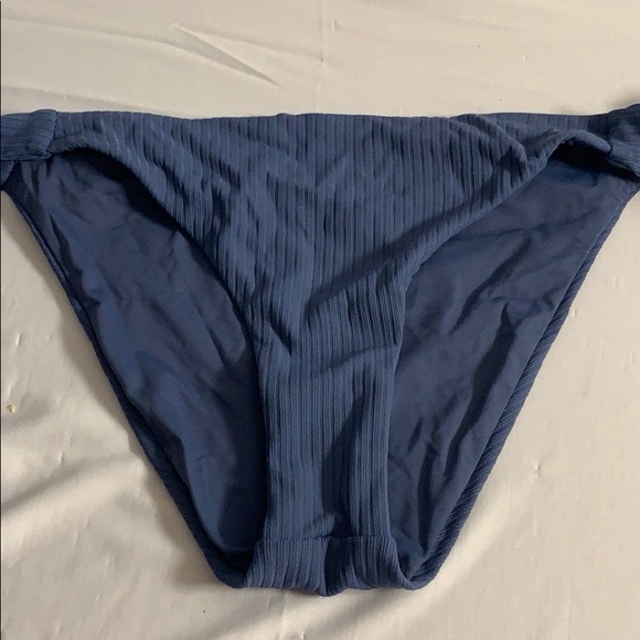 Blue Ribbed Bikini Bottom - Picture 2 of 5